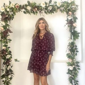 Vestido Luisa color burdeos