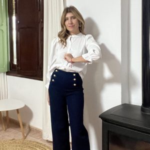 Camisa basic blanca manga 3/4