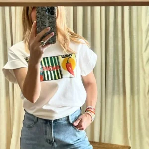 Camiseta Pimientos en color blanco