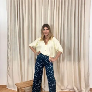 Pantalón Lola-– Azul Marino y Celeste