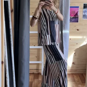 Conjunto dos piezas rayas