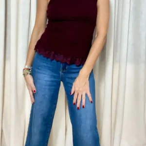 Top blonda color vino