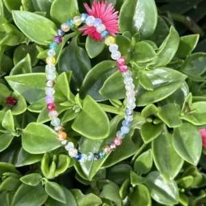 Pulsera Elástica de Cristal – Multicolor Colección Destellos 